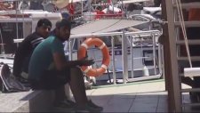 Jet Ski ile Yunanistan'a kaçmaya çalışan Suriyeliler