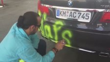 Benzinlikte Spreyle Boyanan BMW 760Li