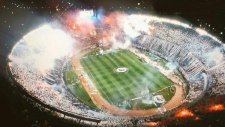 River Plate tribünlerinden muhteşem görüntüler