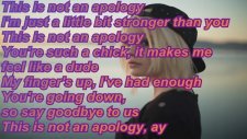 Bea Miller This Is Not an Apology Lyrics+Picture