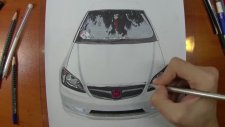 HONDA CİVİC VTEC II ÇİZİMİ (Speed Drawing)