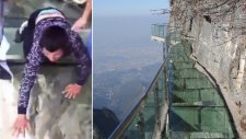 Yüzlerce Metre Yükseklikten Emekleyerek Yürüdü