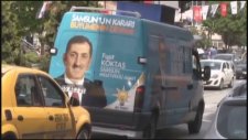 AK Parti Seçim Aracı İle Cumhurbaşkanı'nın Miting Duyurusu Yapmak