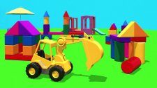 Çizgi Film - Akıllı Excavator Dodo bloklardan şehirde eksik figürleri buluyor.