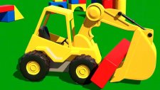 Çizgi Film - Akıllı Excavator Dodo figürleri öğreniyor (Dikdörtgen prizması)