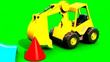 Çizgi Film - Akıllı excavator Dodo figürleri öğreniyor (Koni)