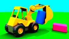 Çizgi Film - Akıllı Excavator Dodo figürleri öğreniyor (Silindir)