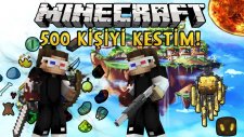 500 KİŞİ KESTİM! - Minecraft Sky Wars! - Minecraft Gökyüzü Savaşları!