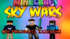 ÇOK PSİKOPATÇA KAZANDIK!- Minecraft Sky Wars- Minecraft Gökyüzü Savaşları! w/Barış Oyunda,AzizGaming