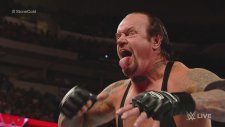 Brock Lesnar confronts The Undertaker before Hell in a Cell: Raw, October 19, 2015