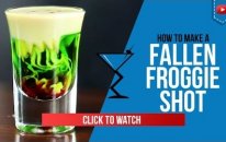 Fallen Froggie Shot - How to make a Fallen Froggie Shot Recipe for Halloween
