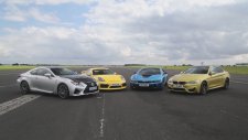 Porsche Cayman GT4, BMW M4, BMW i8 ve Lexus RC F Drag Yarışı