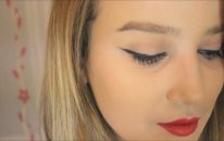 Kırmızı Ruj & Eyeliner Makyajı | Merve SEVİL