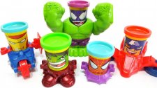 Play-Doh Marvel Süper Kahramanlar Oyun Seti | Yeşil Dev Hulk Örümcek Adam Demir Adam Kaptan Amerika