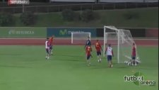 Morata'dan antrenmanda şık vole golü