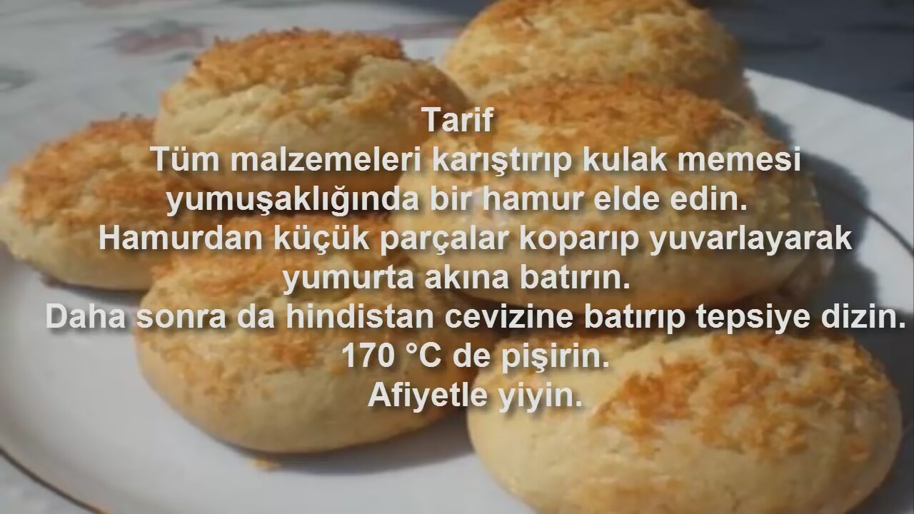 Video Hindistan Cevizli Kolay Kurabiye Yapımı Videosu Video Hindistan Cevizli Kolay Kurabiye Yapımı Videosu