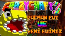 Minecraft Crazy Craft - EFSANEVİ PACMAN EVİ! ve KORKUNÇ MALİKANEMİZ! : Bölüm 2