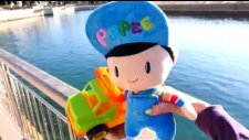 Pepee ve damperli kamyon balık besliyor