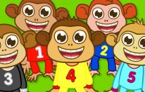 Beş Küçük Maymun | Five Little Monkeys Türkçe | Sevimli Dostlar | Adisebaba TV