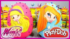 Winx Stella ve Winx Bloom Oyun Hamuru Play Doh Dev Sürpriz Yumurta EvcilikTV