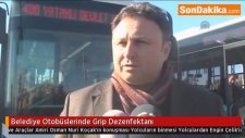 Belediye Otobüslerinde Grip Dezenfektanı