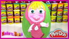 Dev Sürpriz Yumurta Oyun Hamuru Play Doh Maşa ile Koca Ayı EvcilikTV