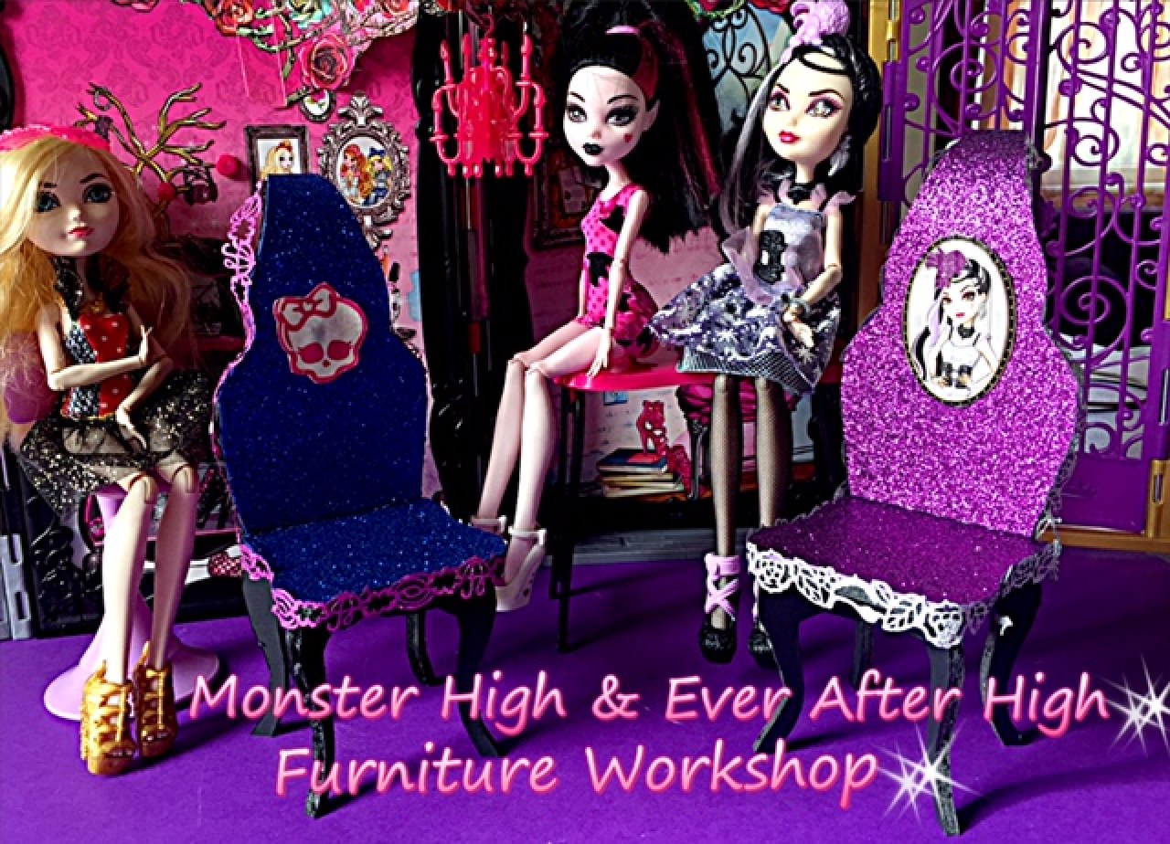 Monster High &amp; Ever After High Bebekleri İçin Sandalye Yapımı / Cerenle