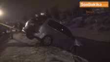 Eskişehir - Kaskodan Para Almak İçin Otomobilini Kanala Attı, Kameraya Yakalandı