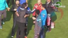 Adana Demirspor - Erciyesspor maçında yumruklar konuştu