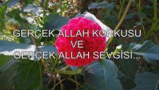Gerçek Allah Korkusu Ve Gerçek Allah Sevgisi...