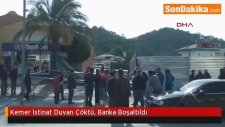 Kemer İstinat Duvarı Çöktü, Banka Boşaltıldı