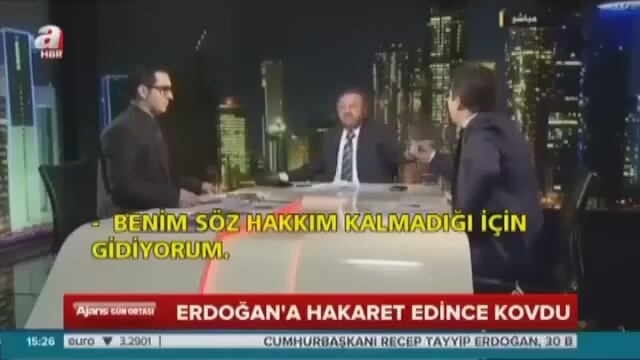 Erdoğan'a Hakaret Edince Canlı Yayından Kovdu
