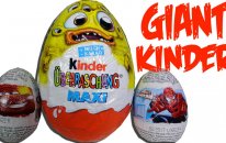 Giant Kinder Surprise Egg Monster Cars Spiderman