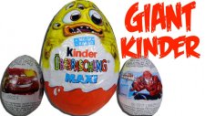 Giant Kinder Surprise Egg Monster Cars Spiderman