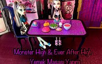 Monster High & Ever After High Bebekleri İçin Yemek Masası Yapımı-Kendin Yap Çocuk Atölyesi
