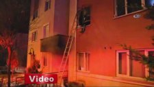 Apartman Boşluğunda Korkutan Yangın