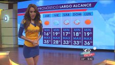 Yanet Garcia Tuttuğu Takımın Formasıyla Hava Durumu Sundu