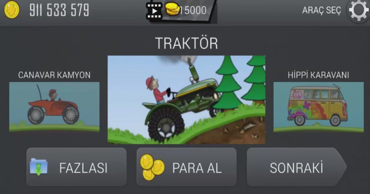 Hill Climb Traktörle Kırda Yarış Oyunu  İzlesene.com