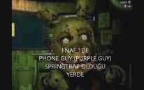 Fnaf Teorileri 2 Sezon 1bölüm Springtrapla Phone Guy İlişkisi