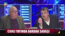 Gürcistan'daki Canlı Yayında Bardak Savaşı