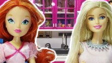 Barbie izle | Winx Bloom ve Shopkins Cicibiciler Barbie ile Yemekte | EvcilikTV