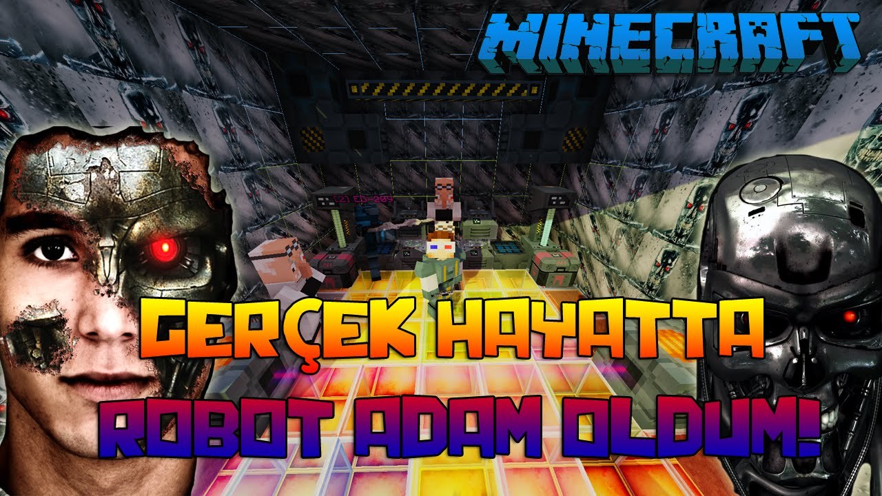 GERÇEK HAYATTA ROBOT ADAM OLDUM! - Minecraft TERMİNATÖR 