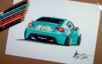 Toyota GT86 Çizimi | Realistic Car Drawing