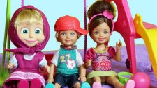 Barbie ve Ailesi Maşa ve Çocuklar Parka Gidiyor | Maşa ile Ayı | Evcilik TV