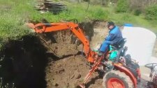 Traktör arkası kazıcı kepçe mini kazıcı yükleyici CANLI