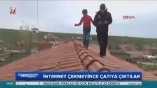 Ödev Yapabilmek İçin Çatıya Çıktılar