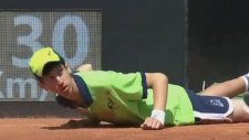 Tenis maçında şoke eden an