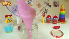 DIY - ÇAMAŞIR DETERJANI ile BORAKSSIZ SLIME YAPTIK! Şimşek McQueen saklama kutusu SLIME YAPTIK!