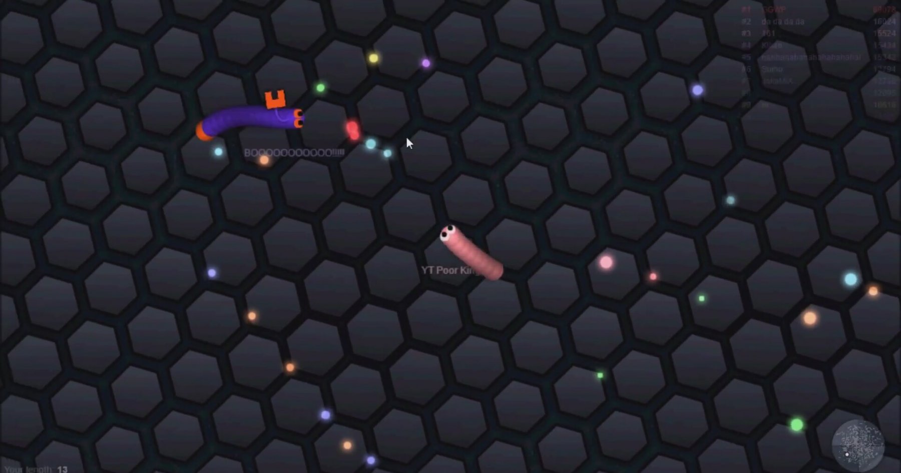 Slither.io Game Play Pro vs Noob Troll #poorking 