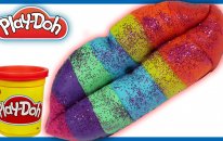 Play Doh Oyun Hamuru Simli Gökkuşağı Dudak Nasıl Yapılır | EvcilikTV